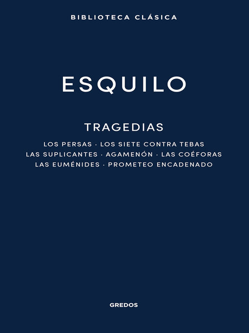 Title details for Tragedias by Esquilo de Eleusis - Available